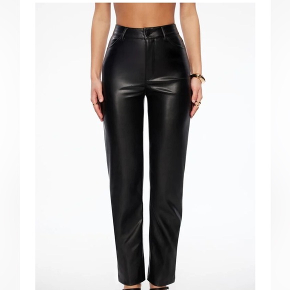 Gisele Faux Leather Straight Leg Pants - Picture 2 of 4